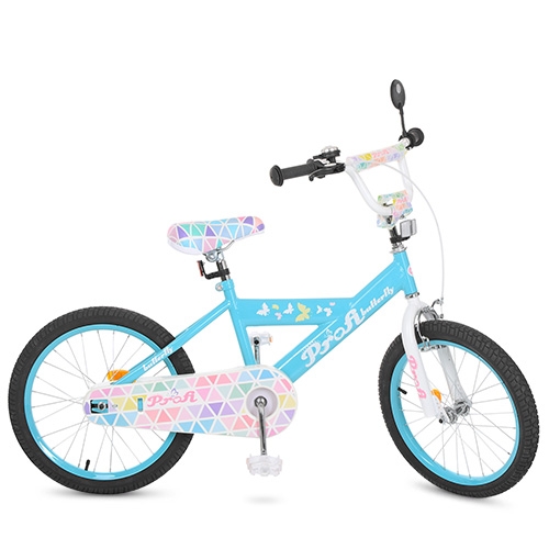 Двухколесный велосипед 20 дюймов Profi L20133 Butterfly 2 с подножкой (голубой)