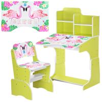 купить Детская парта-растишка Bambi B 2071-41-6 Фламинго со стульчиком (салатовая)