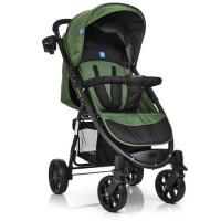 купить Детская прогулочная коляска BAMBI M 3409-3-5 книжка глубокий капюшон (черно-хаки)