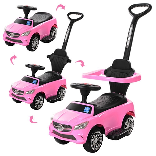 Детская каталка-толокар BAMBI M 3503C-8 с родительской ручкой (розовый)