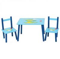 купить Столик M 2062 со стульчиками, деревянный, голубой