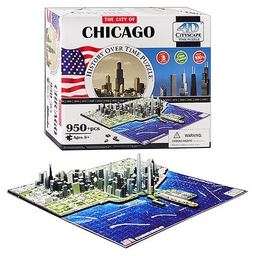 Пазлы 4D 40014 Cityscape «Чикаго», Сша (127 элементов)