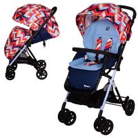 купить Коляска детская AMORE M 3405-12-2 прогулочная с чехлом (разноцветно-голубой)