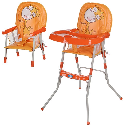 Детский стульчик для кормления GL 217-7 трансформер (оранжевый)
