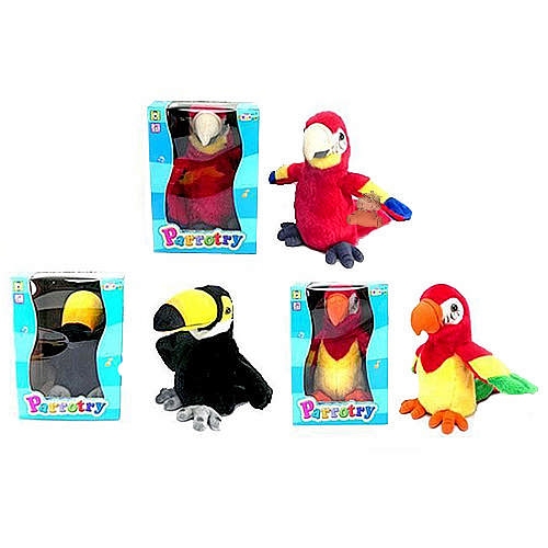 Мягкая игрушка попугай ChibiToys MP 0710 повторюшка