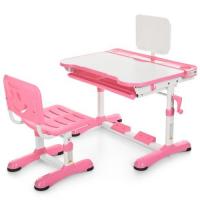 купить Детская парта Bambi M 3823-8 подставка для книг и выдвижной ящик (розовая)