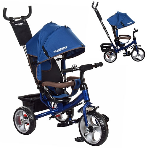 Колясочный велосипед TurboTrike M 3113-11 (темно-синий)