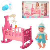 купить Детский пупс с кроваткой YL2002D пьет-писяет горшок бутылочка соска