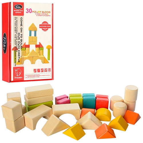 Деревянная игрушка 496-A002 городок (30 деталей)