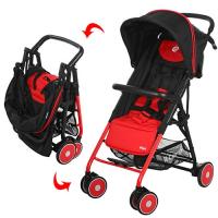 купить Коляска для детей PILOT M 3294-3 прогулочная с глубокой крышей (красно-черный)