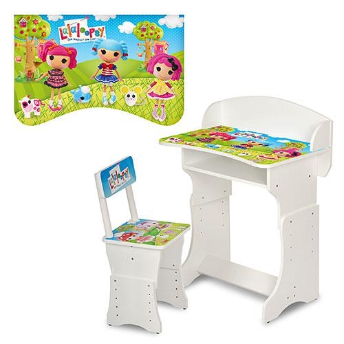 Детская парта 301-3 регулируемая по высоте Lalaloopsy (белая)