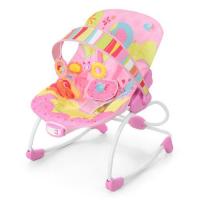 купить Шезлонг-качалка детский 6903-1 музыка вибро арка с игрушками (розовый)