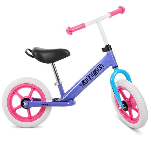 Детский беговел 12 дюймов PROFI KIDS M 3473-6 колеса EVA (сиреневый)