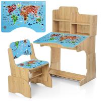 купить Парта для детей Bambi B 2071-45-3 География регулируемая высота (дерево)