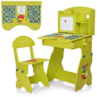 купить Детская парта M 0324-5 Портфель со стульчиком, регулируемая (салатовая)