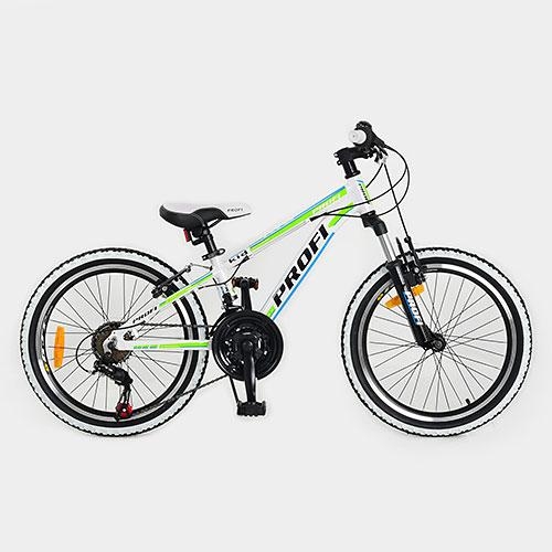 Велосипед спортивный 20 дюймов Profi G20A315-L2-W Shimano (бело-бирюзовый)