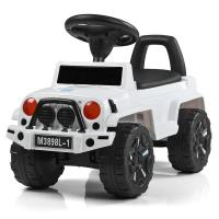 купить Детская каталка-толокар Bambi M 3898L-1 с кожаным сиденьем (белая)