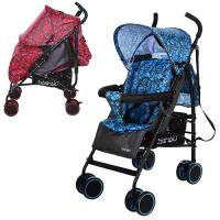 купить Прогулочная коляска трость BAMBI M 3430-2 глубокая крыша (красная голубая)