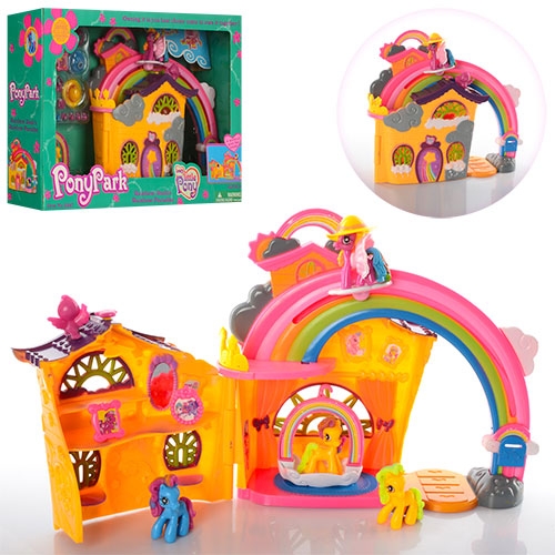 Игровой набор PonyPark 2387 домик с лошадками