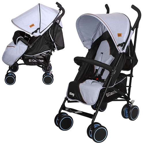 Коляска для детей KING M 3427-12 прогулочная трость (голубой)