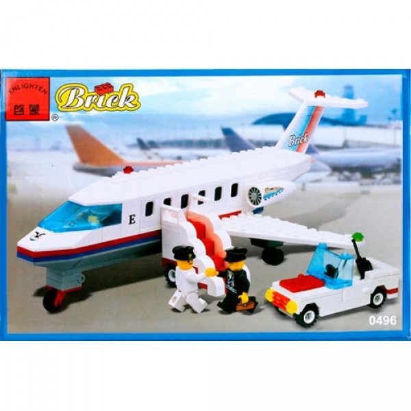 Детский игровой конструктор BRICK 151269 / 0496, VIP - самолет (207деталей)