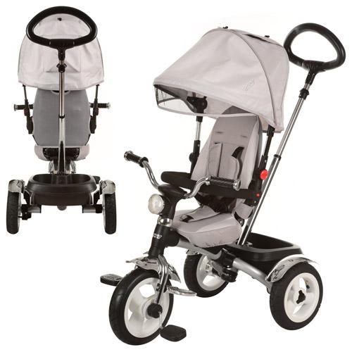 Трехколесный велосипед M 2723-1 TurboTrike надувные колеса (серый)