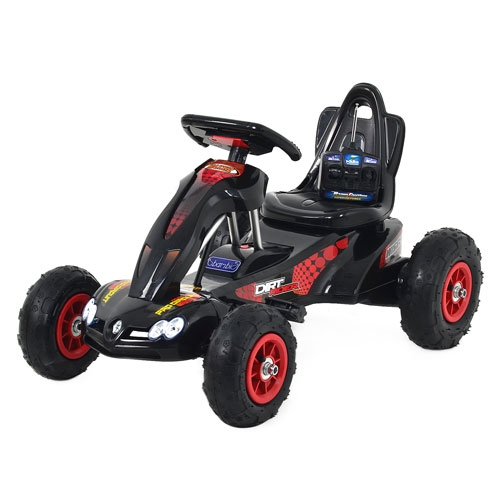 Детский карт Bambi M 1561-2 педальный с резиновыми колесами (черный)