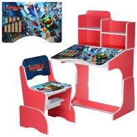купить Детская регулируемая парта W 2071-66-3 Ninjago со стульчиком (красная)