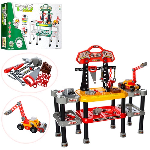 Детский игровой верстак 2212-12A с инструментами (121 предмет)