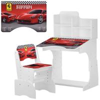 купить Парта со стульчиком для детей W 2071-63-1 машина Ferrari (белая)