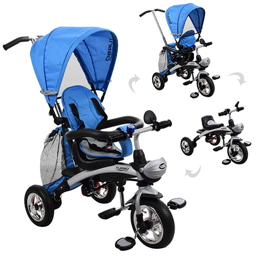 Велосипед – беговел ITRIKE M 3212A-6 TURBO TRIKE 2в1 (синий)