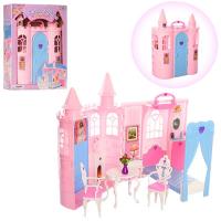 купить Замок-спальня для куклы 26086 с мебелью в чемодане