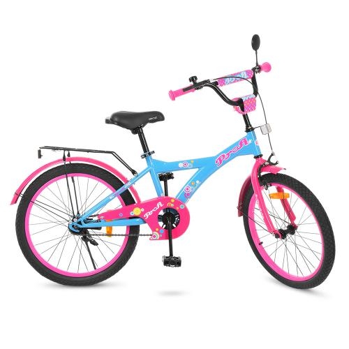 Двухколесный велосипед для девочек 20 дюймов Profi T2064 Original girl (голубо-розовый)