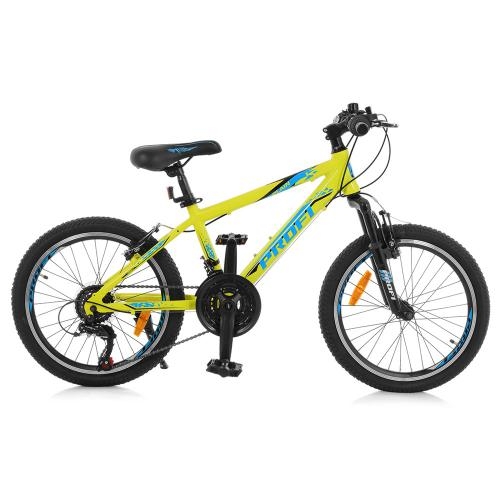 Велосипед 20 дюймов Profi G20PLAIN A20.1 алюминиевая рама 12" Shimano (салатовый)