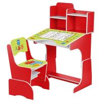 купить Парта Bambi B 2071-4 с полочками (красная, прописи)