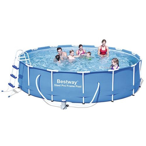 Бассейн каркасный Bestway 56305 с фильтр-насосом и аксессуарами (427-100 см)