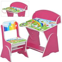 купить Регулируемая парта со стульчиком ML-315-11-2 (малиновая)