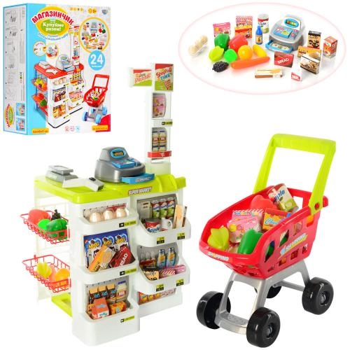 Игровой набор магазин Limo Toy 668-01-03 касса и тележка с продуктами