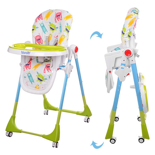 Детский стульчик для кормления Bambi M 3553-12 (голубо-зеленый)