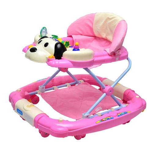 Детские ходунки M 0535-2 качалка Bambi 2 в 1 Собачка (розовые)