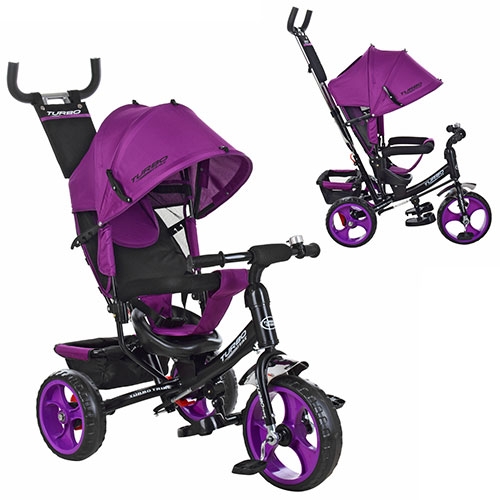 Колясочный велосипед TurboTrike M 3113-18 колеса ЕВА (фуксия)