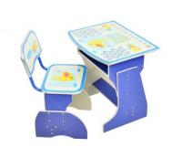 купить Стол-парта со стульчиком HB 2029-01-7 регулируемая, для детей от 3-х лет (синяя)
