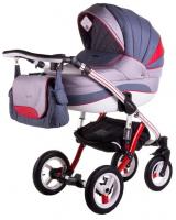 купить Коляска 2 в 1 Adamex Aspena Grand Prix Collection red-white 620255
