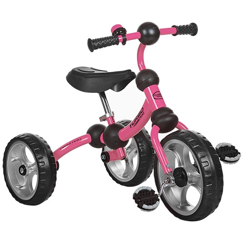 Детский трехколесный велосипед Turbotrike M 3192-3 со звоночком (розовый)