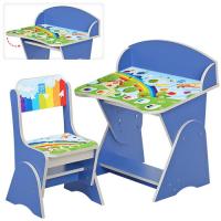 купить Регулируемая парта со стульчиком ML-315-11-3 (голубая)