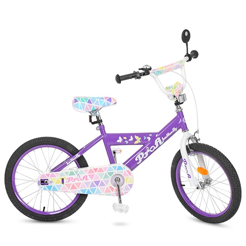 Двухколесный велосипед 20 дюймов Profi L20132 Butterfly 2 с подножкой (сиреневый)