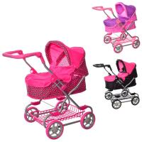 купить Демисезонная коляска для куклы Melogo 9680W с глубоким капюшоном
