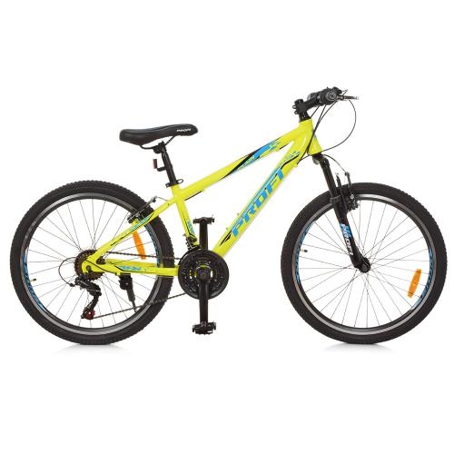 Спортивный велосипед 24 дюйма Profi G24PLAIN A24.1 навесное Shimano (салатовый)