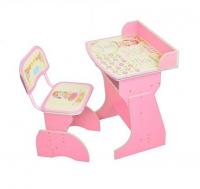 купить Детская парта растишка со стульчиком Bambi HB 2029 A UK-02-7 укр.язык (розовая)