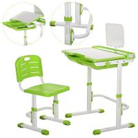 купить Парта для детей Bambi M 3111-5 регулируемая с подставкой (зеленая)